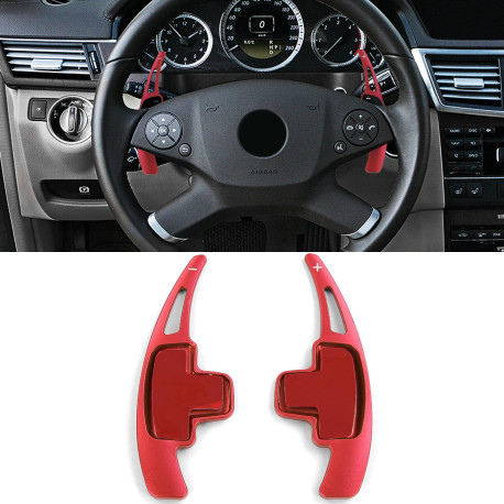 Paddle shifters Aluminium paddle shifters for Mercedes W176 W246 W212 C207 A207 S212, red | race-shop.si
