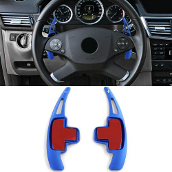 Aluminium paddle shifters for Mercedes W176 W246 W212 C207 A207 S212, blue