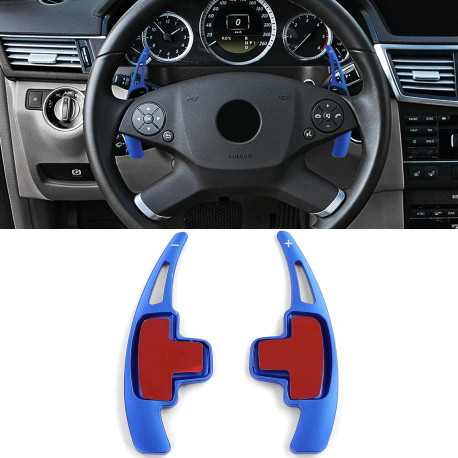 Paddle shifters Aluminium paddle shifters for Mercedes W176 W246 W212 C207 A207 S212, blue | race-shop.si