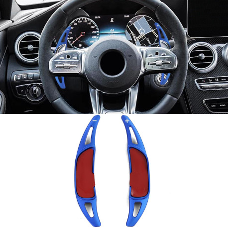 Paddle shifters Aluminium paddle shifters for Mercedes AMG G63 W463 GLA35 GLA45 X156, blue | race-shop.si