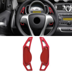 Aluminium paddle shifters for Smart ForFour 453 14-18, red