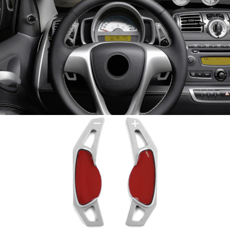 Paddle shifters Aluminium paddle shifters for Smart ForTwo 451 Coupe&nbsp;Cabrio 09-19, silver | race-shop.si