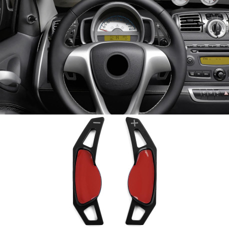 Paddle shifters Aluminium paddle shifters for Smart ForTwo 451 Coupe&nbsp;Cabrio 09-19, black | race-shop.si