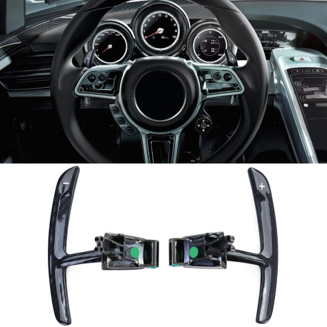 Paddle shifters Carbon paddle shifters for Porsche Cayenne 92A Macan 95B ab 14, black | race-shop.si