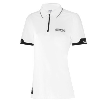 Majice SPARCO polo zip MY2024 for woman - white | race-shop.si