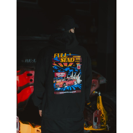 Majice s kapuco in jakne FURTBOKEM mikina 350Z FULL SEND, černá (race-shop collab) | race-shop.si