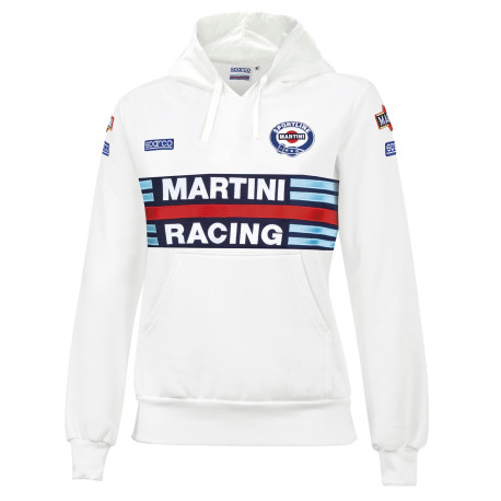 Majice s kapuco in jakne Sparco MARTINI RACING lady`s hoodie, white | race-shop.si