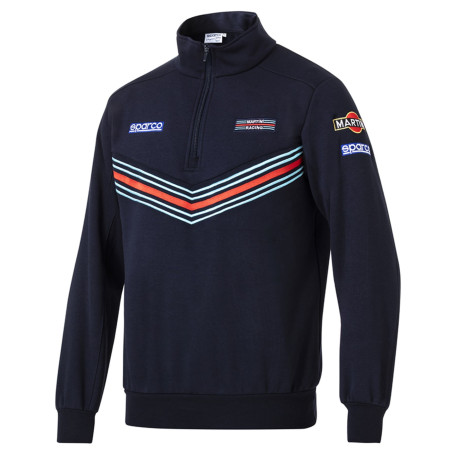 Majice s kapuco in jakne SPARCO MARTINI RACING half zip sweatshirt, blue marine | race-shop.si