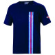 Majice Sparco MARTINI RACING Stripes white T-shirt for men - blue marine | race-shop.si
