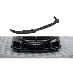 MAXTON DESIGN sprednji splitter za BMW M2 G87, črno-rdeča + sijajni flapsi, V1