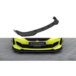 Sprednji podaljšek odbijača – splitter BMW 1 F40 M-Pack / M135i (črno-rdeči + sijajni stranski zaključki)