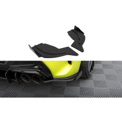 Zadnji stranski podaljšek – splitter V2 V2 BMW 1 F40 M-Pack / M135i (črno-rdeči + sijajni stranski zaključki)