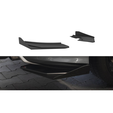 Body kit a vizuálne doplnky MAXTON DESIGN zadnji stranski difuzorji za Audi S3 Sedan 8V, črna + sijajni flapsi | race-shop.si