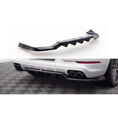 Body kit a vizuálne doplnky Zadnji centralni podaljšek – splitter (z navpičnimi črtami/prečkami) Porsche Cayenne Coupe Mk3 | race-shop.si