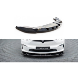 MAXTON DESIGN sprednji splitter za Tesla Model X Mk1 Facelift, sijajno črna, V2