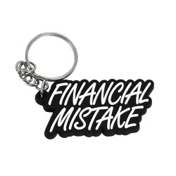 PVC rubber keychain "Financial Mistake"