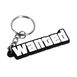 PVC rubber keychain "WANTED"