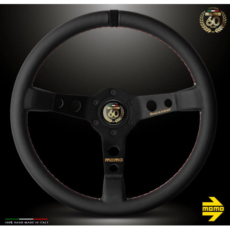 Volani 3 spoke steering wheel MOMO MOD. 07 HERITAGE WOOD Black 350mm | race-shop.si