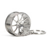 Wide steel wheel keychain - various colours