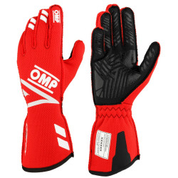 FIA dirkalne rokavice OMP ONE EVO FX (zunanji šivi), rdeča