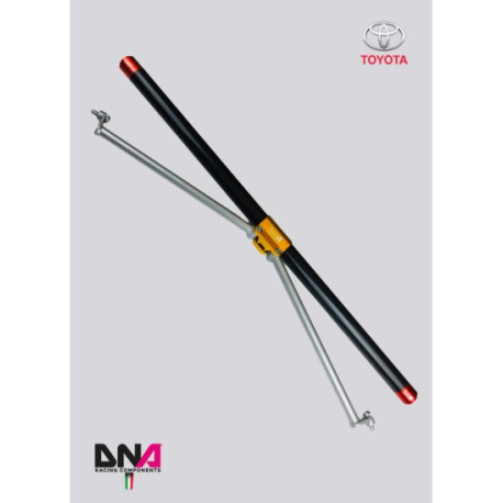 Stebrički DNA RACING carbon rear strut bar with tie rods kit for TOYOTA YARIS GR (2020 - ) | race-shop.si