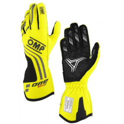FIA dirkalne rokavice OMP ONE EVO X (zunanji šivi), fluo rumena