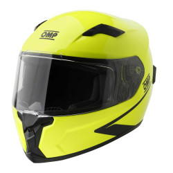 ECE zaprta dirkalna čelada OMP Circuit EVO2, fluo rumena