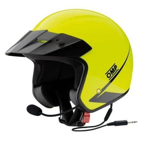 Odprte čelade Čelada OMP STAR-J INTERCOM my2024, fluorescenčno rumena | race-shop.si