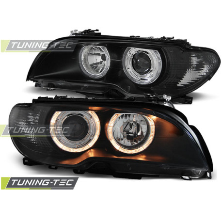 Osvetlenie ŽAROMETI ANGEL EYES ČRNA za BMW E46 04.03-06 COUPE CABRIO | race-shop.si