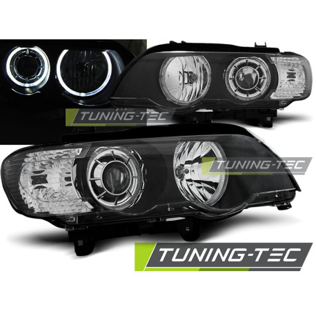 Osvetlenie ŽAROMETI ANGEL EYES LED ČRNA za BMW X5 E53 09.99-10.03 | race-shop.si