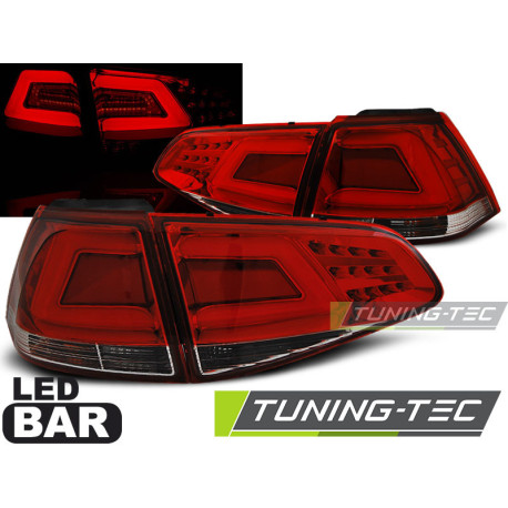 Osvetlenie LED BAR ZADNJE LUČI RDEČE BELA za VW GOLF 7 13-17 | race-shop.si