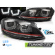Osvetlenie ŽAROMETI U-LED LIGHT DRL ČRNO RDEČA LINIJA za VW GOLF 7 11.12-17 | race-shop.si