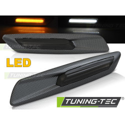 STRANSKI SMERNIKI ZATEMNJENO LED CARBON F10 STYLE za BMW E60/ E90/ E92/ E82