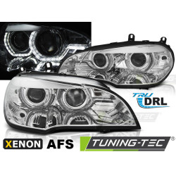 XENON ŽAROMETI ANGEL EYES LED DRL KROM AFS za BMW X5 E70 07-10