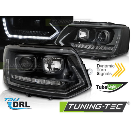 Osvetlenie ŽAROMETI TUBE LIGHT DRL ČRNA SEQ za VW T5 2010-2015 | race-shop.si
