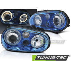HEADLIGHTS ANGEL EYES BLUE fits VW GOLF 4 09.97-09.03