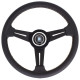 Volani 3-kraki volanski obroč Nardi Classic ND33, 330mm, usnje, kraki z zarezami, 40mm zamik, črna | race-shop.si