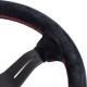 Volani 3-kraki volanski obroč Nardi Deep Corn, 330mm, semiš, 50mm zamik, črna | race-shop.si