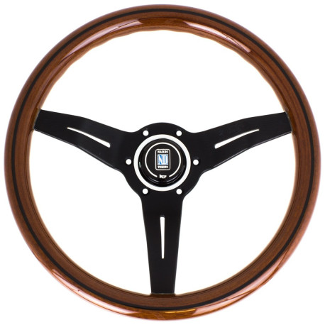 Volani 3-kraki volanski obroč Nardi Deep Corn, 330mm, les, 50mm zamik, rjava/črna | race-shop.si
