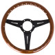 Volani 3-kraki volanski obroč Nardi Deep Corn, 330mm, les, 50mm zamik, rjava/črna | race-shop.si