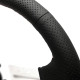 Volani 3-kraki volanski obroč Nardi Deep Corn, 350mm, usnje, 75mm zamik, črna/srebrna | race-shop.si