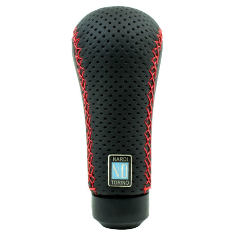 Prestavne ročice Nardi Prestige Shift Knob in leather, Red Stitching | race-shop.si