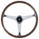 Volani 3-kraki volanski obroč Nardi Anni 50, 380mm, les, 45mm zamik, rjava/krom | race-shop.si