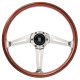 Volani 3-kraki volanski obroč Nardi Classic ND36 Side, 360mm, les, brez zamika, rjava/krom | race-shop.si