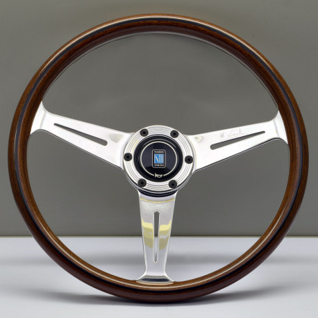 Volani 3-kraki volanski obroč Nardi Classic ND36, 360mm, les, 40mm zamik, rjava/krom | race-shop.si