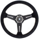 Volani 3-kraki volanski obroč Nardi Classic ND36, 360mm, semiš, 40mm zamik, črna | race-shop.si