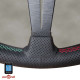 Volani 3-kraki volanski obroč Nardi Deep Corn, 350mm, usnje, trisektorski šiv Italia, 75mm zamik, črna | race-shop.si
