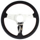 Volani 3-kraki volanski obroč Nardi Deep Corn, 350mm, usnje, 75mm zamik, črna/krom | race-shop.si