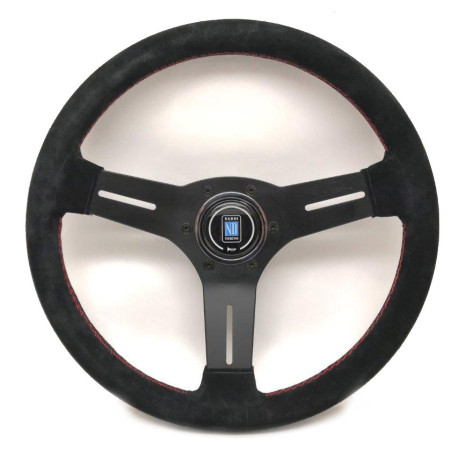 Volani 3-kraki volanski obroč Nardi Competition, 330mm, semiš, 40mm zamik, črna | race-shop.si