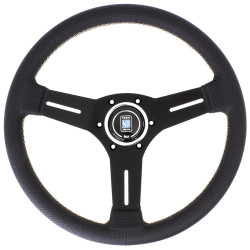 3-kraki volanski obroč Nardi Competition, 330mm, usnje, 40mm zamik, črna